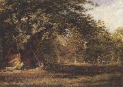 Alfred wilson cox The Woodmans'Bower,Birkland,Sherwood Forest (mk37) Spain oil painting artist